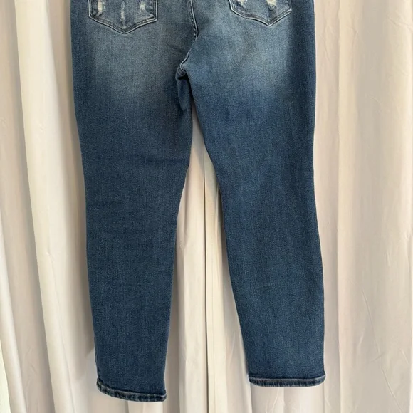 Judy Blue Straight Leg Jeans Rainbow Pocket High Rise Distressed 13/31 - Picture 8 of 9